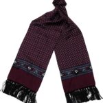 Écharpe soie Dolce Gabbana homme baroque frange châle-0