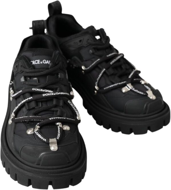 Baskets Dolce Gabbana noires trekking derby logo homme-4