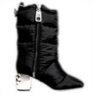 Bottes à talons Dolce Gabbana femme noires logo DG