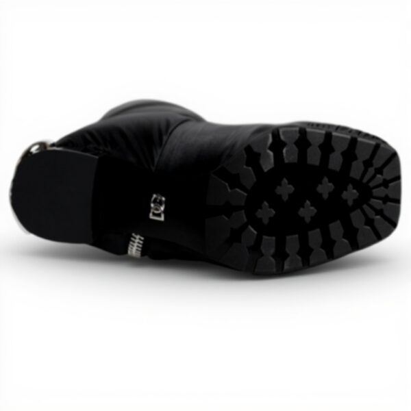 Bottes à talons Dolce Gabbana femme noires logo DG