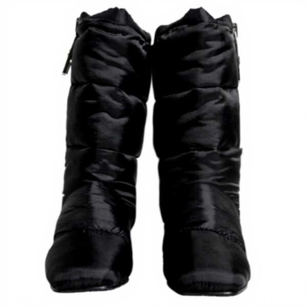 Bottes à talons Dolce Gabbana femme noires logo DG