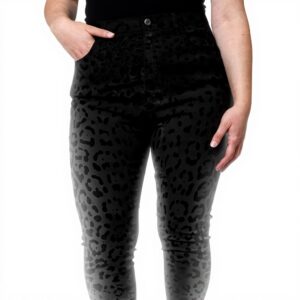 Dolce Gabbana Jean skinny leopard marron femme coton