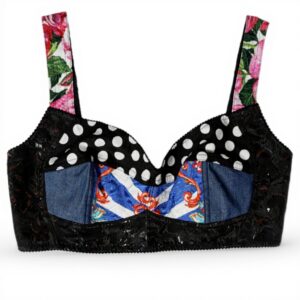 Bustier Dolce Gabbana floral patchwork femme lingerie