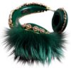 Casque audio Dolce Gabbana vert fourrure femme luxe