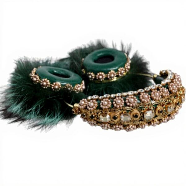 Casque audio Dolce Gabbana vert fourrure femme luxe