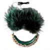 Casque audio Dolce Gabbana vert fourrure femme luxe
