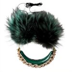 Casque audio Dolce Gabbana vert fourrure femme luxe