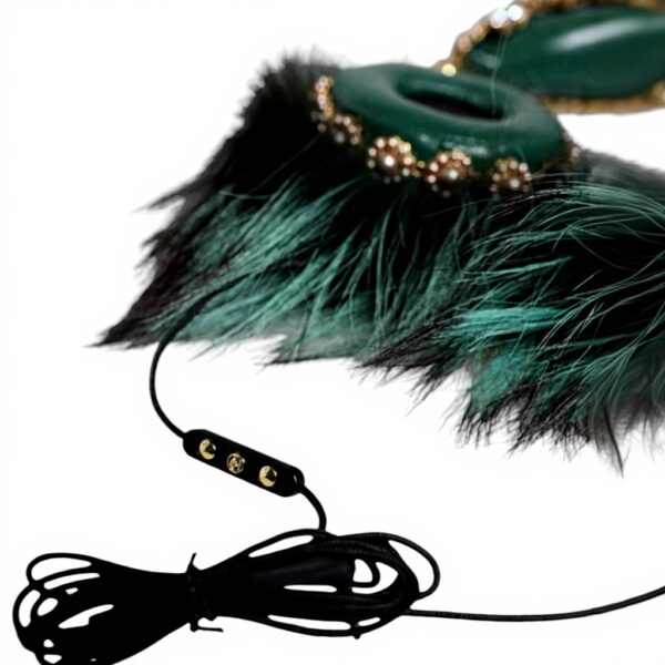 Casque audio Dolce Gabbana vert fourrure femme luxe