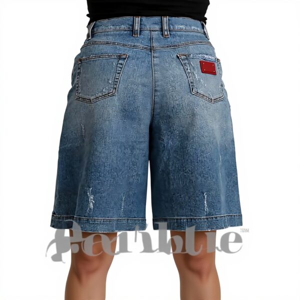 Jean court Dolce Gabbana taille mi-haute jambe large Bleu