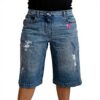 Jean court Dolce Gabbana taille mi-haute jambe large Bleu