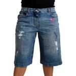 Jean court Dolce Gabbana taille mi-haute jambe large Bleu