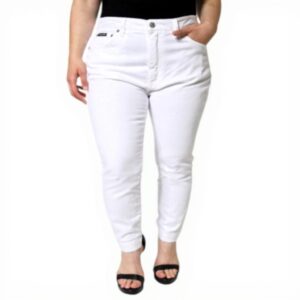 Dolce Gabbana Jean skinny Audrey femme coton stretch Blanc