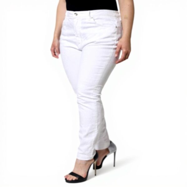 Dolce Gabbana Jean skinny Audrey femme coton stretch Blanc