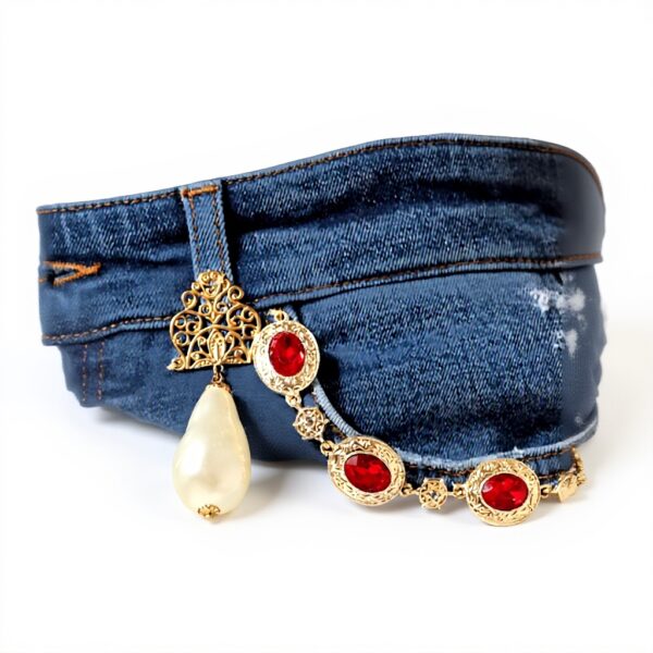 Jean skinny Dolce Gabbana femme coton bleu foncé