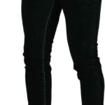 Dolce Gabbana Jean skinny coton stretch vert Noir M-1