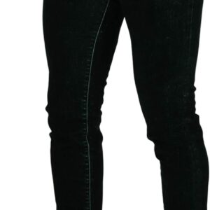 Dolce Gabbana Jean skinny coton stretch vert Noir M-1