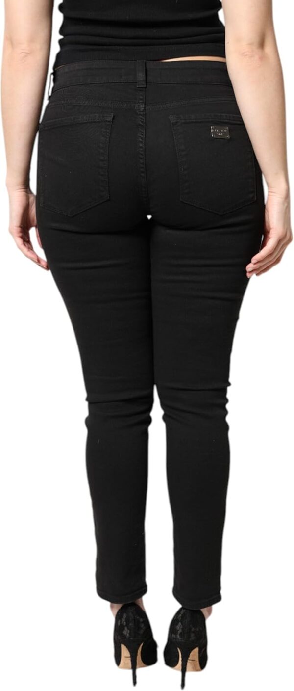 Dolce Gabbana Jean stretch coton slim denim noir Femme-2