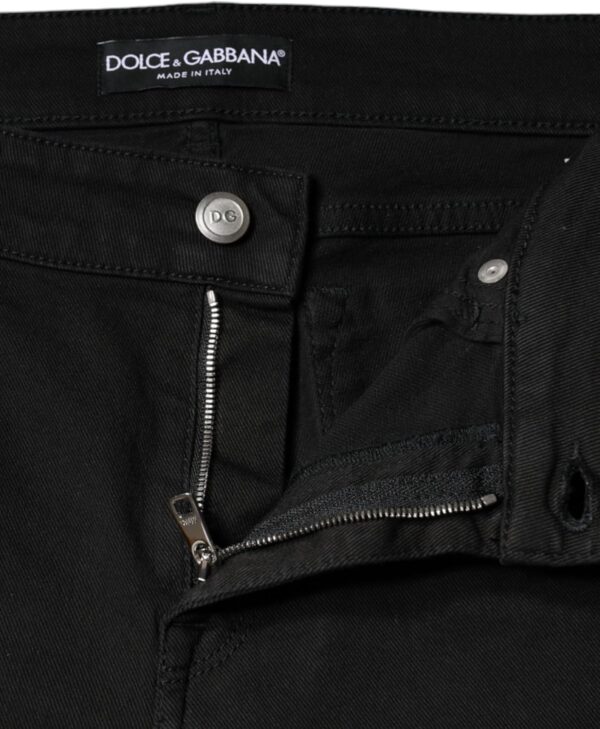 Dolce Gabbana Jean stretch coton slim denim noir Femme-5