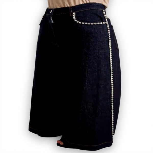 Dolce Gabbana Jean évasé cristaux bleu femme taille 46