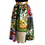Jupe longue Dolce Gabbana multicolore patchwork femme