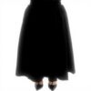 Jupe maxi Dolce Gabbana laine noire taille haute femme