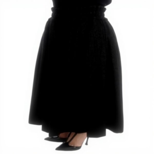 Jupe maxi Dolce Gabbana laine noire taille haute femme