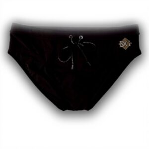 Maillot de bain Dolce Gabbana nylon noir logo DG homme