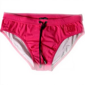 Maillot de bain Dolce Gabbana nylon rose logo DG homme