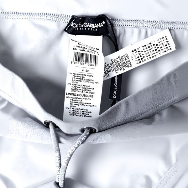 Maillot de bain Dolce Gabbana gris logo DG homme