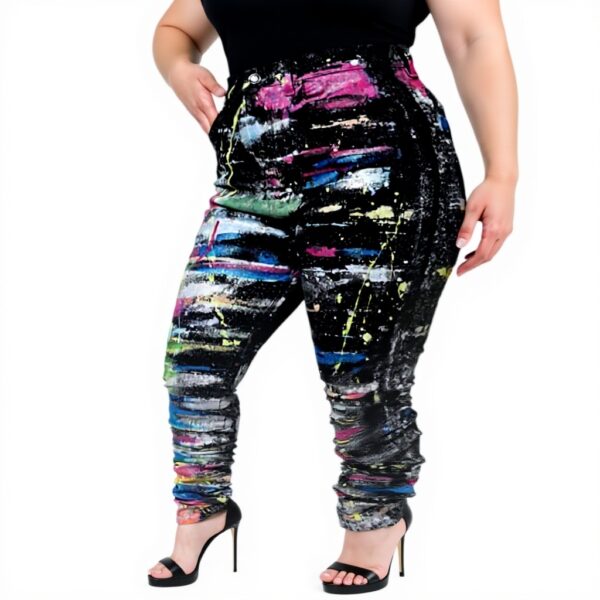 Jeans femme Dolce Gabbana skinny coton multicolore