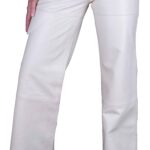 Pantalon en cuir Dolce Gabbana Bootcut Femme Crème-0