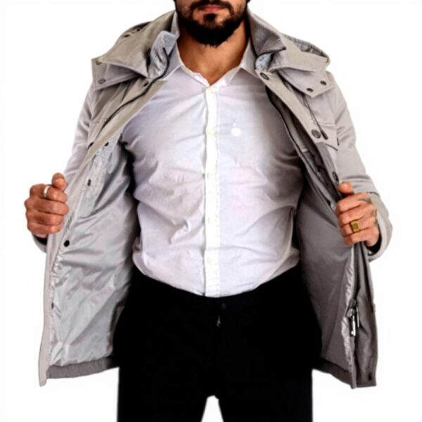 Parka Dolce Gabbana capuche coupe-vent coton gris homme