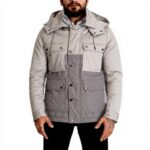 Parka Dolce Gabbana capuche coupe-vent coton gris homme