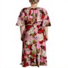 Robe longue soie extensible rose Dolce Gabbana femme
