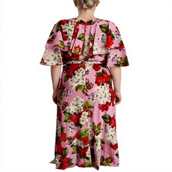 Robe longue soie extensible rose Dolce Gabbana femme