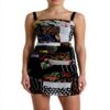 Robe Dolce Gabbana soie léopard multicolore taille S