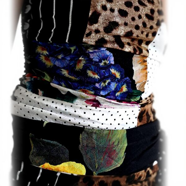 Robe Dolce Gabbana soie léopard multicolore taille S