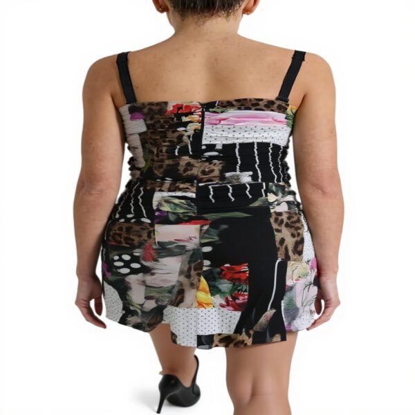 Robe Dolce Gabbana soie léopard multicolore taille S