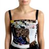 Robe Dolce Gabbana soie léopard multicolore taille S
