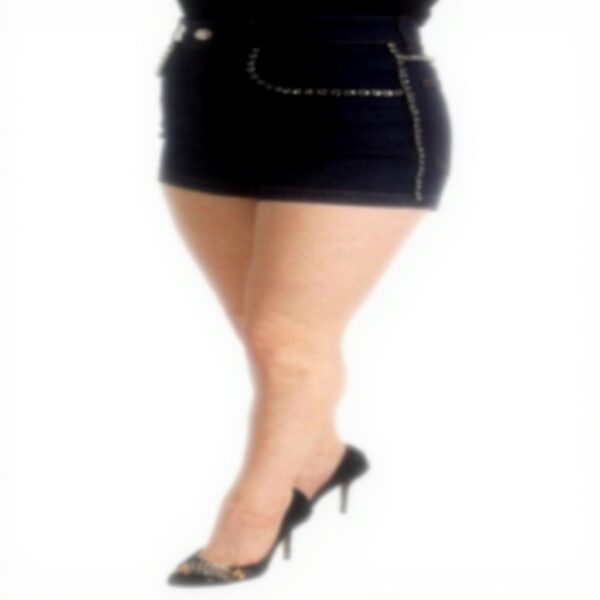 Dolce Gabbana Short denim stretch cristal Femme M Bleu