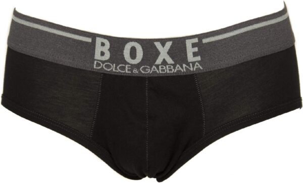 Slip homme Dolce Gabbana coton noir mode sous-vêtements-1