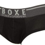 Slip homme Dolce Gabbana coton noir mode sous-vêtements-0