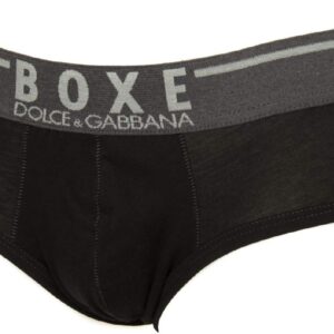 Slip homme Dolce Gabbana coton noir mode sous-vêtements-0