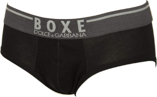Slip homme Dolce Gabbana coton noir mode sous-vêtements-0