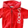 Sweat à capuche Dolce Gabbana enfant rouge zippé garçon