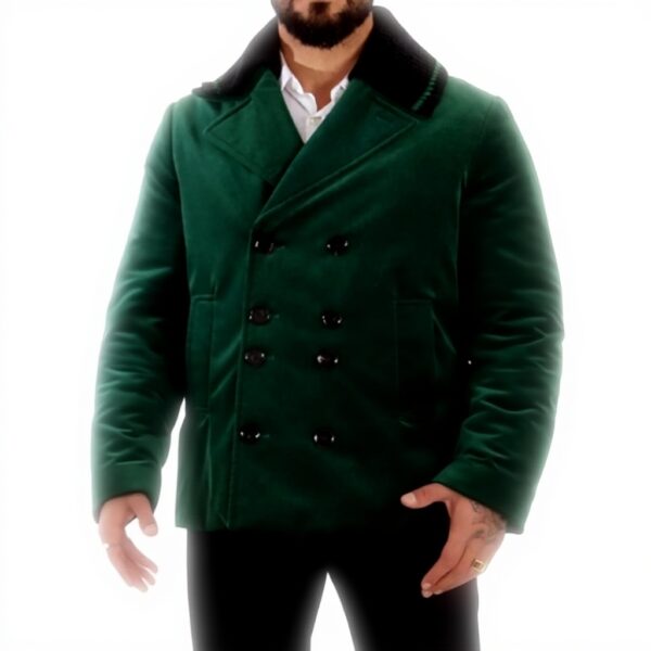 Veste velours vert Dolce Gabbana double boutonnage homme