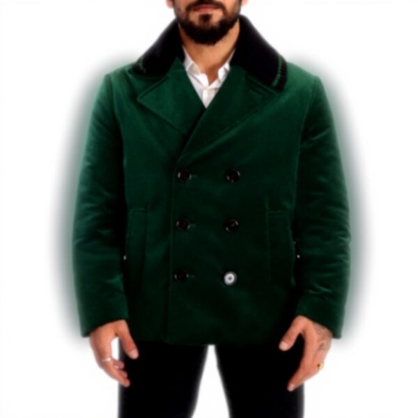 Veste velours vert Dolce Gabbana double boutonnage homme
